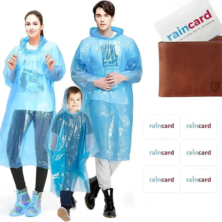 Pocket-Size Disposable Rain Ponchos (Pack of 5)