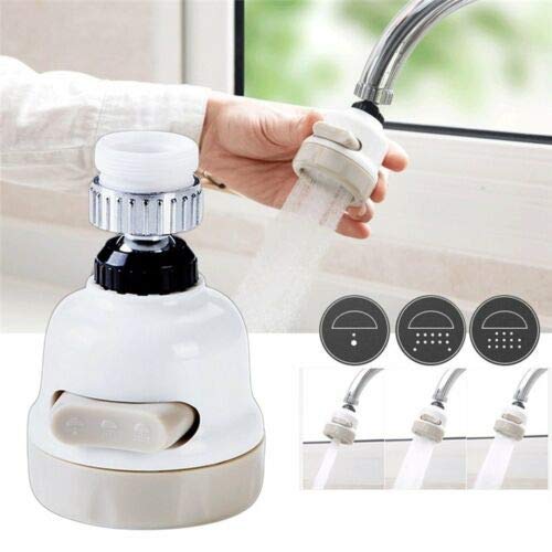 360° Rotating Water-Saving Faucet Nozzle – 3-Mode Adjustable Aerator