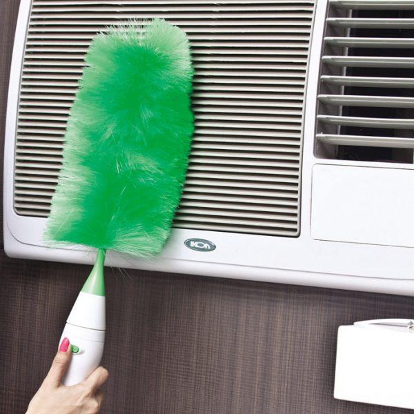"Faster Dusting with Rotating Brush"