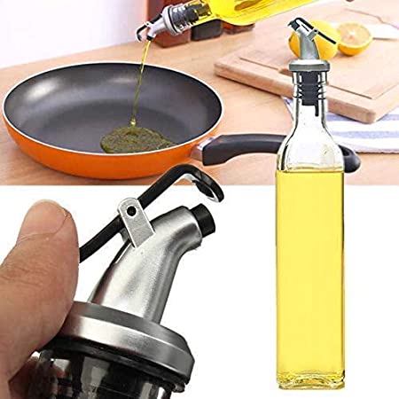 Easy Press Oil & Vinegar Dispenser Bottle – Round Kitchen Seasoning Pot