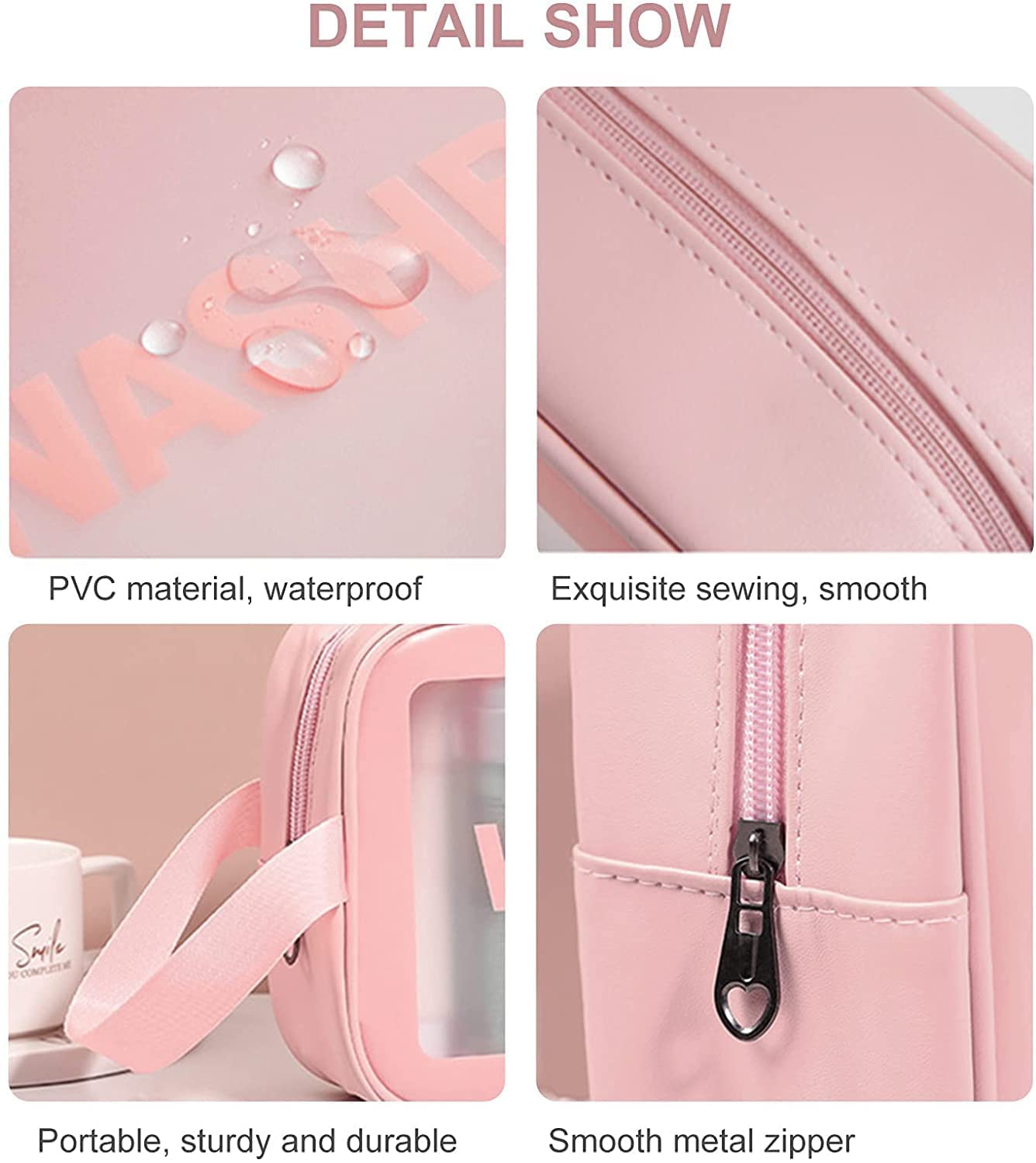 Travel Makeup Bag – Transparent Cosmetic Organizer for Women