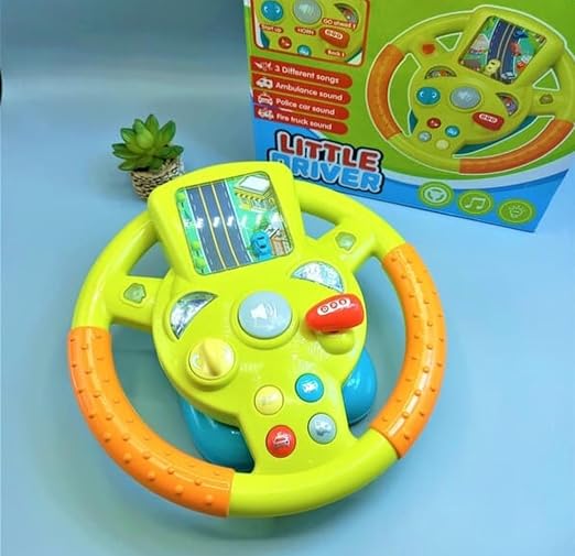 Kids Electric Steering Wheel Toy – Educational & Realistic Driving Fun