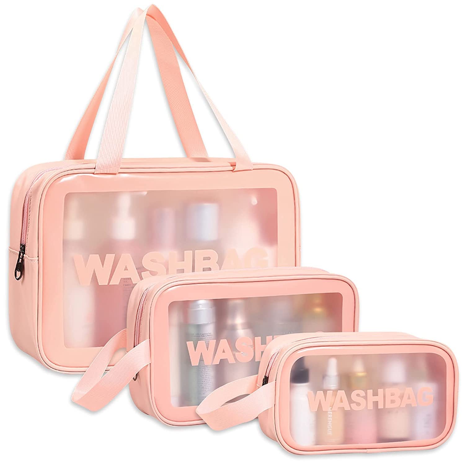 Travel Makeup Bag – Transparent Cosmetic Organizer for Women