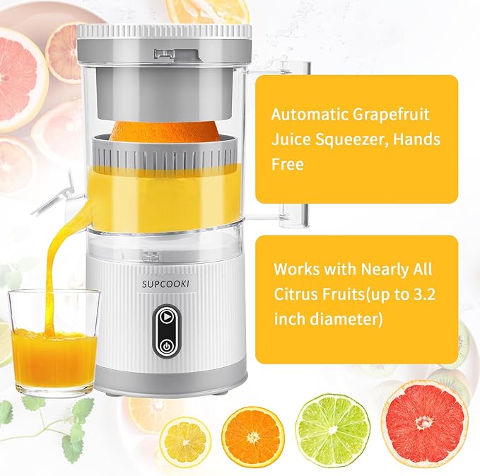 Rechargeable Electric Citrus Juicer – Portable & Easy to Clean