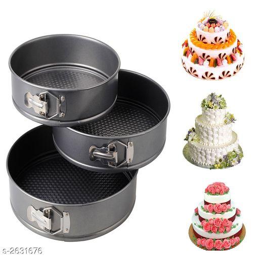 Aluminum Round Cake Pan Set (6", 7", 8") – Deep, Durable, Dishwasher & Microwave Safe