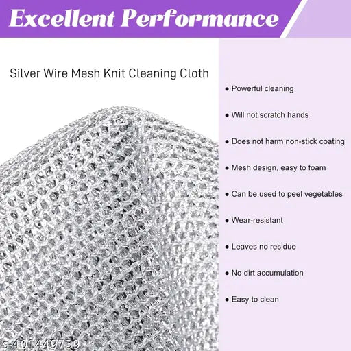 Multipurpose Wire Dish Scrubber Towels – Pack of 6